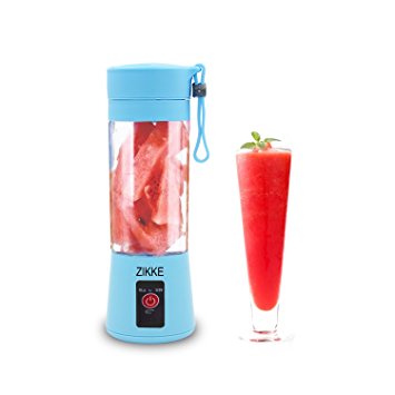 Electric Portable USB Juice Cup- ZIKKE Mini Prange Juicer, Mixed Fruit, Top Quality, Water Bottle With Juice Blender and Mixer, Food Grade Rubber Seal, Juice Squeezer for Healthy Drinks.
