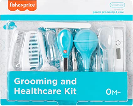 Smart Care Fisher-Price 16-Piece Baby Grooming & Healthcare Kit, Newborn Essentials, Baby Gift Set, Baby Care Kit, Newborn Essentials, Newborn Gifts