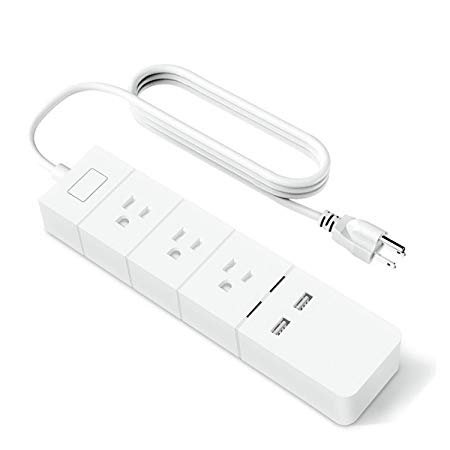 Smart WiFi Power Strip,Scheduling Surge Protector, Voice Control,Compatible with Alexa/Google Assistant/IFTTT,No Hub Required,3AC 2USB,FCC and ETL Complied