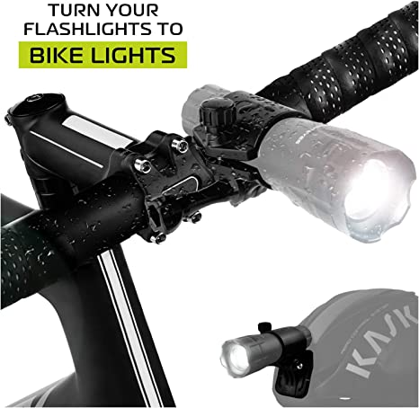 Bright Eyes - Compatible GoPro Mount for All FLASHLIGHTS You own from 1 to 1-1/2" Wide, Also for Our 300 Lumen Bike Light Set.