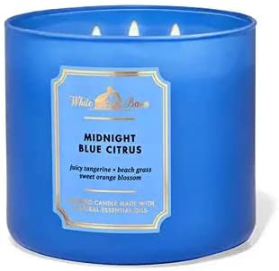 Bath & Body Works, White Barn 3-Wick Candle w/Essential Oils - 14.5 oz - New Core Scents! (Midnight Blue Citrus)