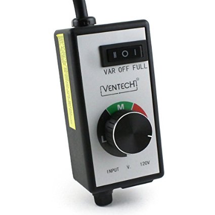 VenTech VT SPD-CTRL VTSPEED Variable Dial Router Fan Speed Controller for Duct and Inline Fans 6