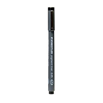 Staedtler Pigment Liner 0.05 mm black [PACK OF 5 ]