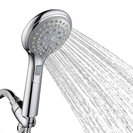 Lifewit Shower Head, 4.7" High Pressure Handheld Shower Head, 10 Spray Modes with Saving Water Switch, Universal Fitting for Bathroom