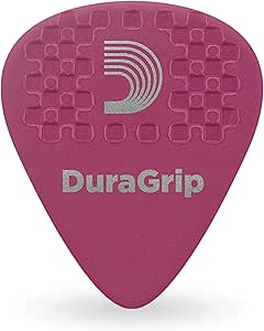 D'Addario DuraGrip Guitar Picks - Guitar Accessories - Grip Stamped - Guitar Picks with Grip for Acoustic Guitar, Electric Guitar, Bass Guitar - 10-pack, 1.20mm-Heavy