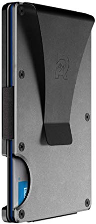 The Ridge Wallet Authentic | Minimalist Metal RFID Blocking Wallet with Money Clip | RFID Minimalist Wallet, Slim Wallet for Men (Gunmetal)