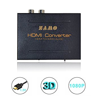 ZAMO HDMI to HDMI with SPDIF   3.5mm  R/L Audio Extractor Converter
