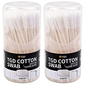 200 Pieces, TGD Slim and Narrow Double-tipped 100% Cotton Swabs for replacement of iQOS Cleaning Sticks 100 pcs x 2 pack