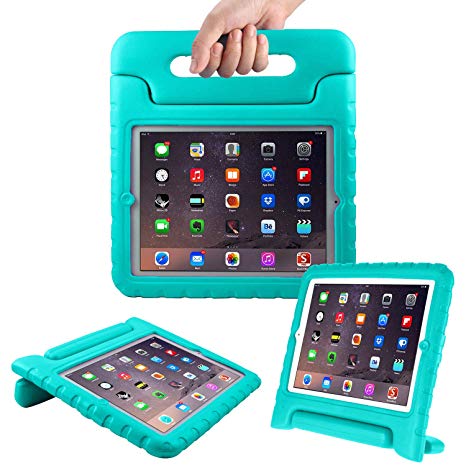 AVAWO Kids Case for 9.7" iPad 2 3 4 （Old Model）- Light Weight Shock Proof Convertible Handle Stand Kids Friendly for iPad 2, iPad 3rd Generation, iPad 4th Generation Tablet - Turquoise