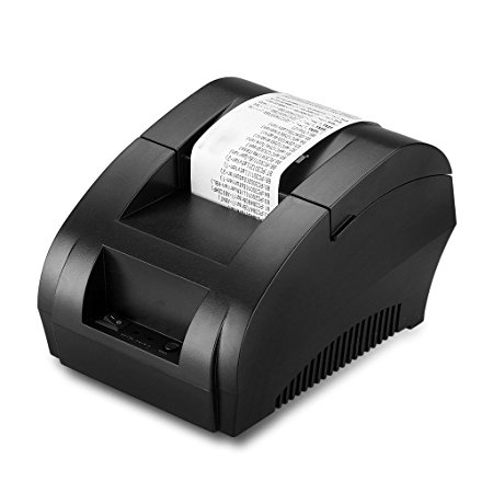 Excelvan 5890K USB 58mm POS Dot Thermal Receipt Printer, Black