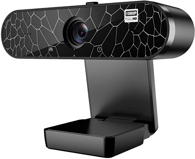 HD 1080P Webcam with Microphone & Privacy Cover, Eonfine Desktop Laptop Computer Camera Auto Light Correction,for Video Conference/Calls,Skype/YouTube/Face-time