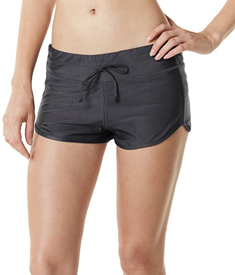 Tesla Women's Tankini Shorts Swimsuit Quick Dry Water Beach Board Bottom FSB03