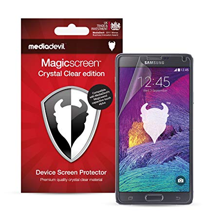 MediaDevil [2-Pack] Samsung Galaxy Note 4 Screen Protector, Magicscreen Crystal Clear (Invisible) Edition