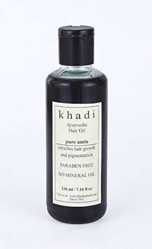 Khadi Natural Herbal Pure Amla Hair Oil to Promote Hair Growth SLS and Paraben Free (210 ml)