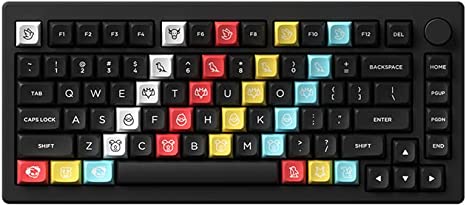 Akko Keycaps Set, WOB Building Blocks with MDA Profile Double-Shot Keycap, 282 Keys with 4 Different Groups of Novelty Keys for ISO-UK & ANSI Layout, Compatible with Major-Sizes Mechanical Keyboards