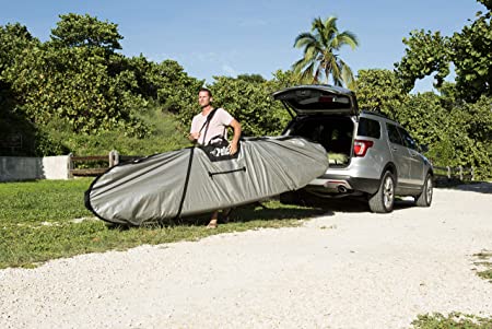 Pelican Boats - Stand-Up Paddleboard Bag - PS1458 - Deluxe Travel Carry Bag – Heavy Duty Carrier & Cover – Paddle Storage - Fits Most SUPs, Grey