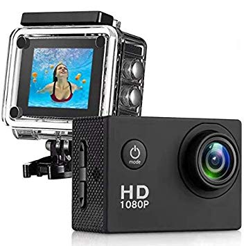 KYD-XJ02 Waterproof Sports Camera 12MP Full HD 1080P Waterproof Camera Diving 30M Underwater Cam 171 Ultra Wide-Angle Lens Sports Camera for Biking, Racing, Skiing, Motocross and Water Sports
