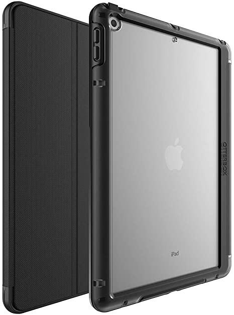 OtterBox Symmetry Folio Series Case for iPad 8th & 7th Gen (10.2" Display - 2020 & 2019 Version) - Retail Packaging - Starry Night (Clear/Black/Black PU/Dark Grey MICROSUED)