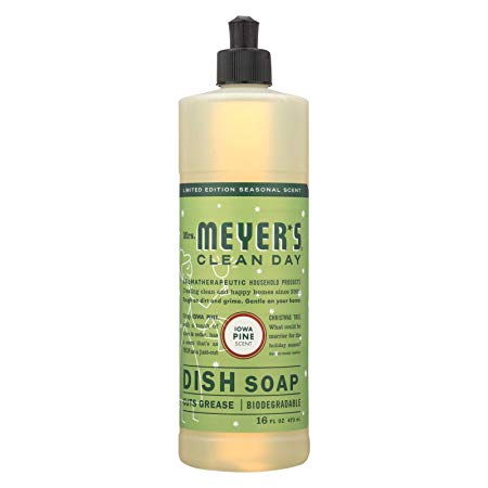 Mrs. Meyer's Clean Day Liquid Dish Soap 6 Pack - Iowa Pine Scent - 16 oz Each