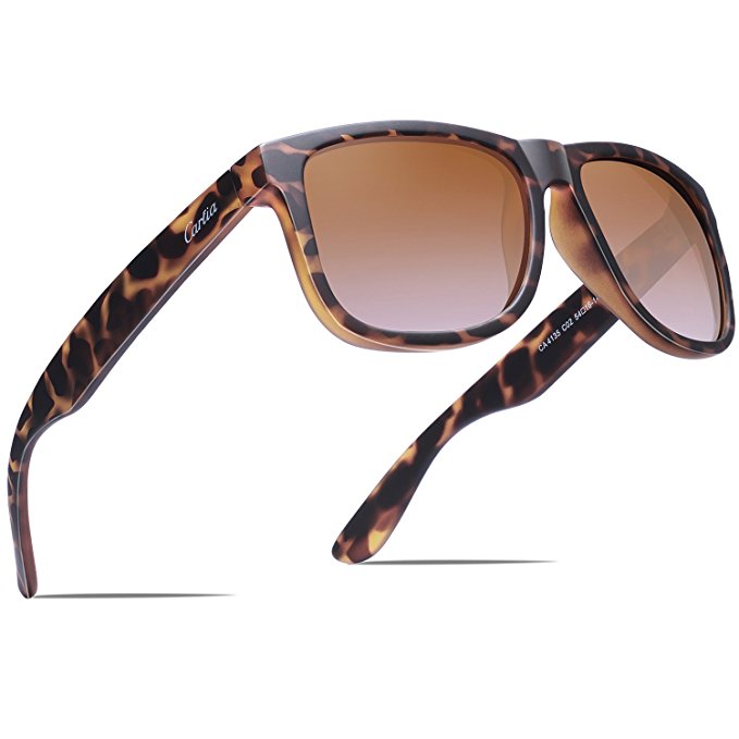 Carfia Polarized Sunglasses for Women Men, 80's Retro Classic Sunglasses
