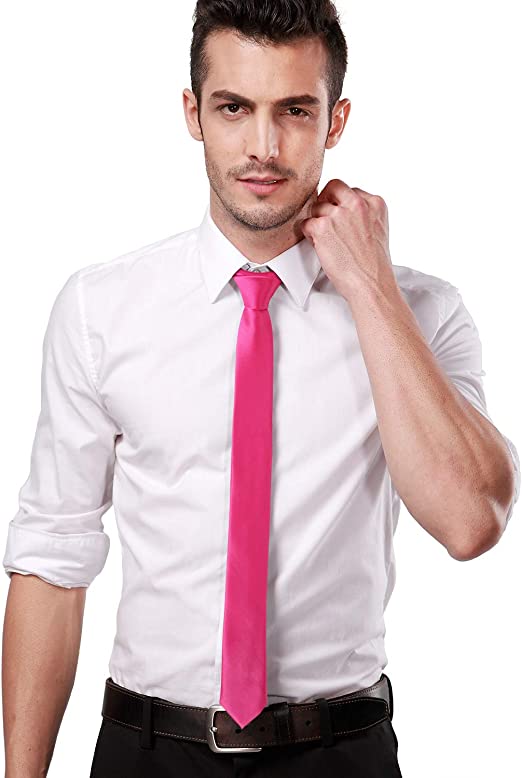 Landisun Skinny Tie Solid Tie Satin Tie Slim Tie Exclusive Necktie Regular Tie