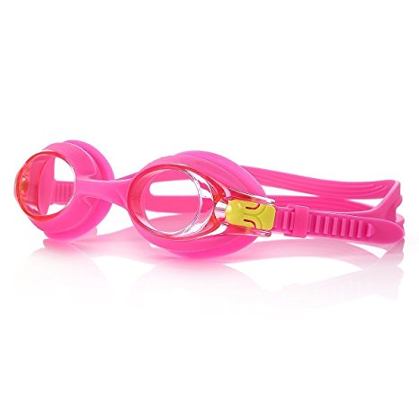 HiCool Anti-Fog Swim Goggle for Kids and Early Teens (Pink)