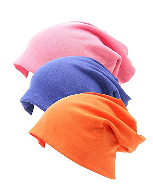 Luccy K Unisex Indoors 100% Cotton Beanie- Soft Sleep Cap for Hairloss, Cancer, Chemo