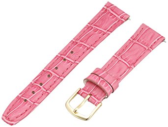 Hadley-Roma Women's LSL135RH-160 16-mm Pink Alligator Grain Leather WatchStrap
