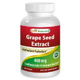 1 Grape Seed Extract 400 mg 120 Vcaps by Best Naturals - High Potency - Containing 95 Oligomeric Procyanidins - Manufactured in a USA Based GMP Certified and FDA Inspected Facility and Third Party Tested for Purity Guaranteed