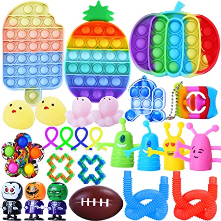 Hiyong 26 Pop Fidget Packs, Fidget Pack Cheap, Fidget Toys Set, Stress Relief Hand Simple Dimple Toys for Adults Kids Anxiety Autism, Birthday Party Favors, Goodie Bag Fillers Classroom Rewards
