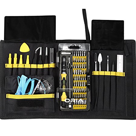 ORIA Screwdriver Set, Magnetic Driver Kit, Professional Repair Tool Kit, 76-in-1 Precision Screwdriver Kit with Portable Bag, Flexible Shaft, for iPhone 8, 8 Plus/ Cellphone/ Game Console/ Tablet/ PC