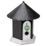 OSIR Outdoor Ultrasonic Bark Control for dogsBattery Operated Decorative outdoor bark deterrent with bird-house theme