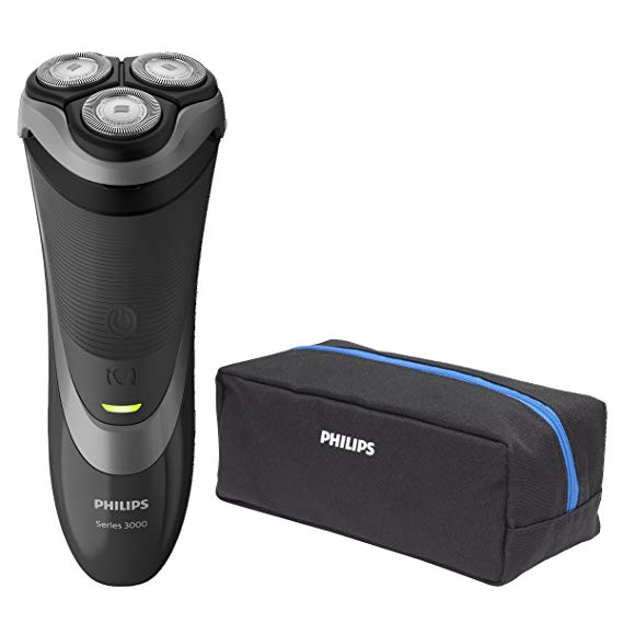 Philips Series 3000 Wet and Dry Men's Electric Shaver with Pop-up Trimmer and Travel Pouch - S3560/11