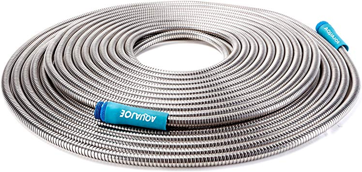 Sun Joe Aqua Joe AJSGH100 100’ x ½” Stainless Steel Heavy-Duty Spiral Constructed Garden Hose