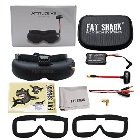 Fat Shark fatshark Attitude V3 FPV Video Goggles Headset Modular RF Goggle w/ 3D Support