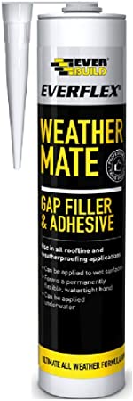 Everbuild Everflex Weather Mate - Gap Filler and Adhesive, Clear, 295 ml