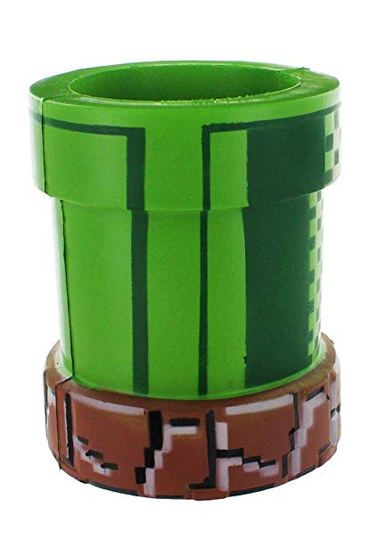 Nintendo Super Mario Bros Can Cooler | Novelty Drink and Bottle Holder Video Game and Gamer Gifts | Green Foam Warp Pipe Perfect for Parties, Outdoors, Summer, Traveling