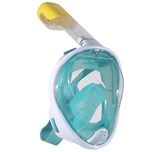 WSTOO 180° Full Face Snorkel Mask Panoramic view snorkel Mask For Adults And Kid With Anti-Fog Anti-Leak Snorkeling Design,See More water world