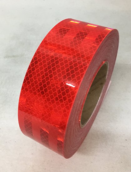 Safe Way Traction 2" x 12' Roll 3M Diamond Grade Conspicuity Solid Red Reflective Safety Tape 983-72