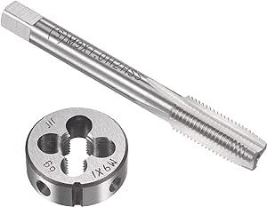 uxcell M9 x 1mm Metric Tap and Die Set, Machine Thread Screw Tap with Round Threading Die, Tap & Die Kit for Nut Screw Bolt Thread Repair