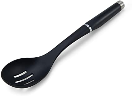 KitchenAid KO004OHOBA Gourmet Nylon Slotted Spoon, One Size, Black