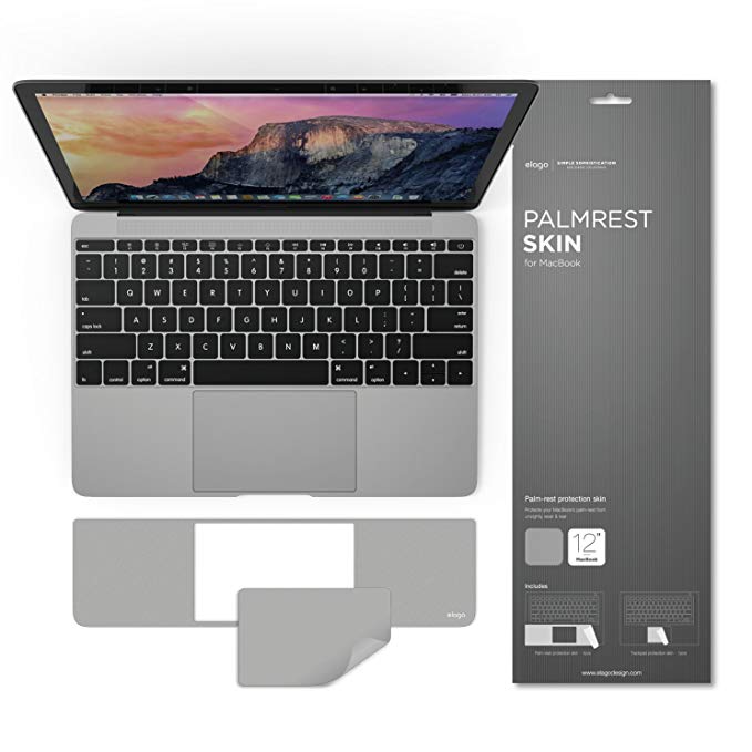 elago PALMREST SKIN for 12-inch Macbook with Trackpad Protector (Space Gray)