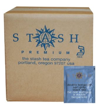 Stash Tea Double Bergamot Earl Grey Tea, 100 Count Box of Tea Bags in Foil