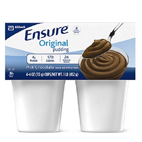 Ensure Pudding Creamy Milk Chocolate Cups 48 X 4oz Case