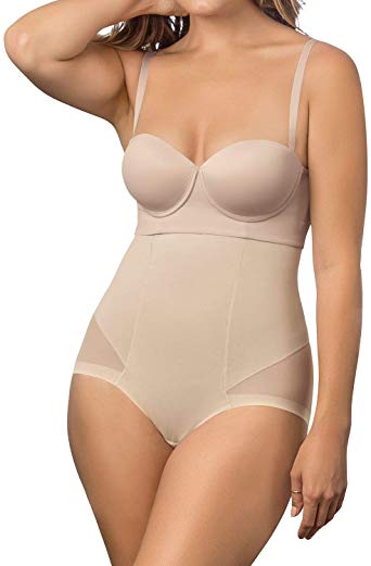 Leonisa Women's Invisible High Waist Tummy Control Bodysuit Shaper