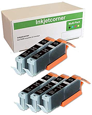 Inkjetcorner Compatible Ink Cartridges Replacement for CLI-251XL CLI-251 IP7220 iX6820 MG5520 MG5522 MG5620 MG6620 MG5420 MG6420 MX920 MX922 (Small Black, 5-Pack)