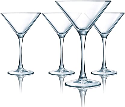 Luminarc N4132 ARC International Atlas Martini Glass (Set of 4), 7.5 oz, Clear