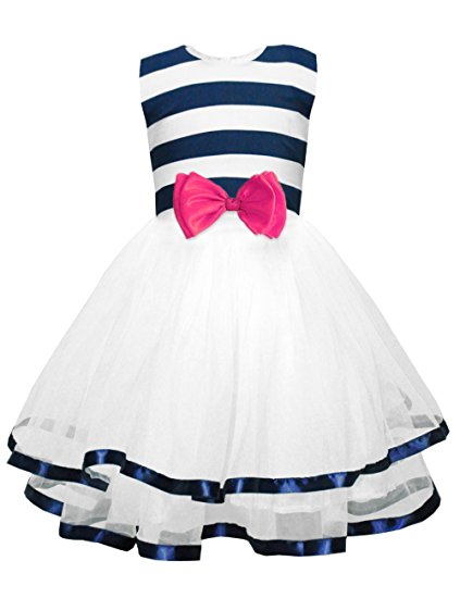 Little Girl Tutu Dress Polka Dots Girls Summer Sundress Tulle Party Dresses 2-9 T