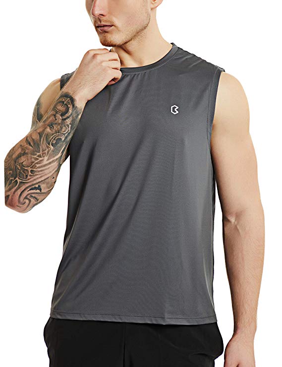 Bewinds Men's Performance Sleeveless Workout Shirt Quick-Dry Running Muscle Bodybuilding Athletic Tank Top
