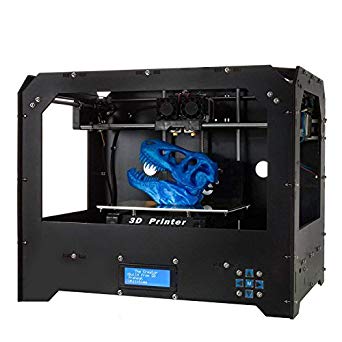 3D Printers, ZR Printing (Black) Personal Portable Dual Extruder Desktop Rapid Prototyping 3D Models 3D Printer Kits 3D Printer Including 1x 1.75mm ABS/PLA Filament (FDM)